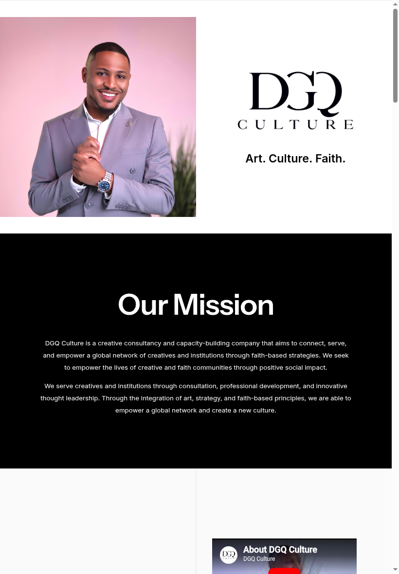 DGQ Culture — tablet preview